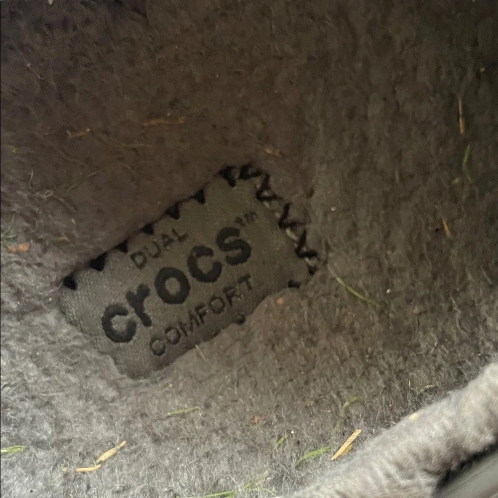 CROCS Kids Gray Slippers with Playful Charms